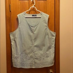 NWOT Basic Edition 2x linen sleeveless top